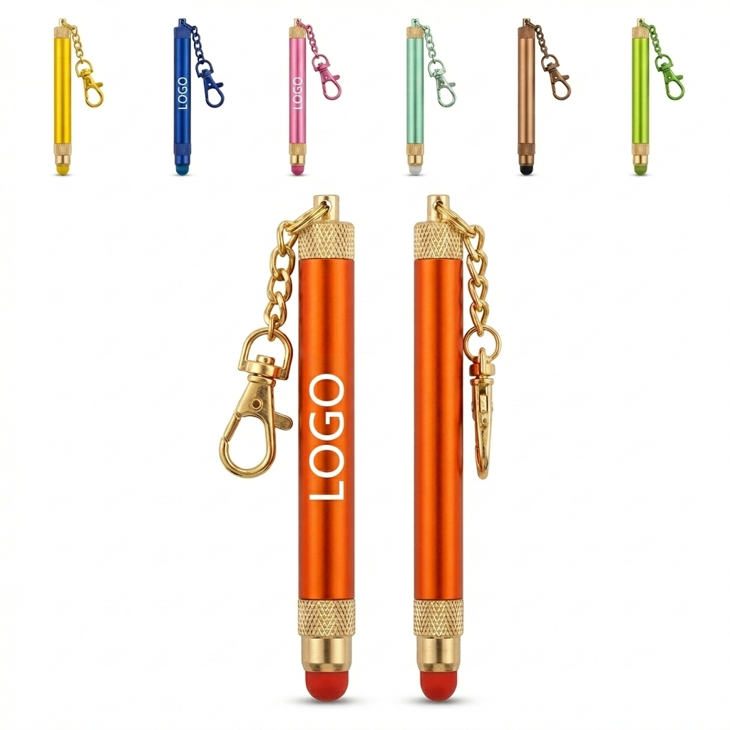 7-Color Touchscreen Stylus Pen with Keychain
