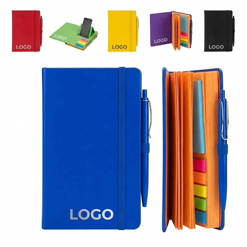 Multi-Color Synthetic Leather Travel Notebook Set