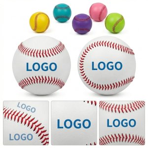 Custom Two-Color Logo Baseball Stress Ball Promotional Gift