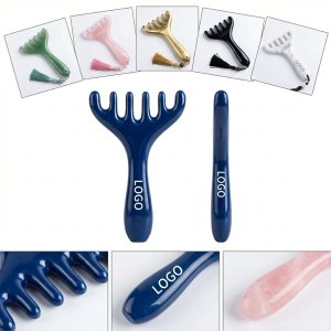 Marble-Effect Resin Handheld Scalp & Body Massager