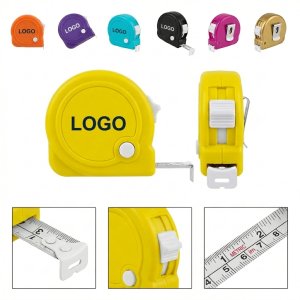 Compact 5ft Push-Button Retractable Round Tape Measure for DIY & Crafts