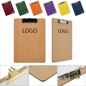 A4 Premium Woodgrain Clipboard with Secure Clip