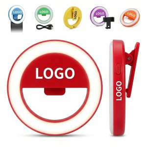 Universal Clip-On LED Ring Light for Laptops - 3.15 Inch, 3 Brightness Levels, USB Rechargeable for Video Conferencing