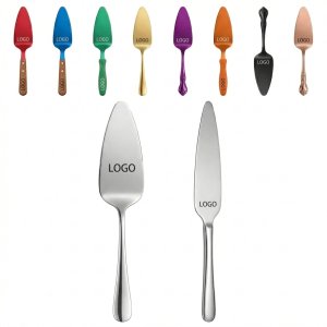 Colorful Stainless Steel Cake Server Set with Assorted Handle Designs