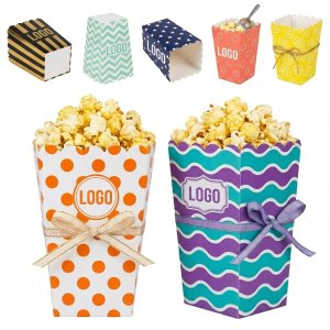 Sturdy Foldable Popcorn Box with Custom Full-Color Printing