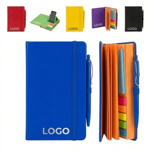 Multi-Color Synthetic Leather Travel Notebook Set