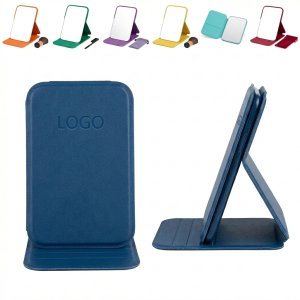 Premium Aluminum & PU Leather Compact Folding Travel Makeup Mirror